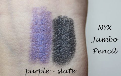 Swatch und Review: NYX Jumbo Eye Pencil purple und slate