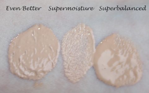 Swatches Clinique Even Better ivory, Supermoistureivory,  Superbalanced Make up ivory