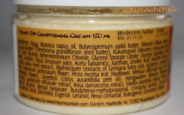 Inhaltsstoffe Honey Dip Conditioning Cream