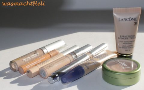 Vergleich: YSL Touche Eclat, Lancome Effacernes Longue Tenue, Alverde Camouflage, Rimmel Match Perfection Concealer, BeYU, Clinique Line Smoothing Concealer, Clinique Airbrush, Sante Concealer, Benecos Concealer