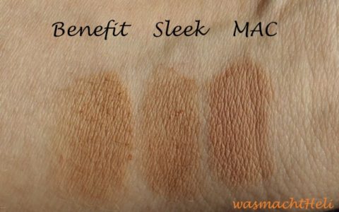 Swatch: Benefit Hoola, Sleek Contour Kit, MAC Harmony