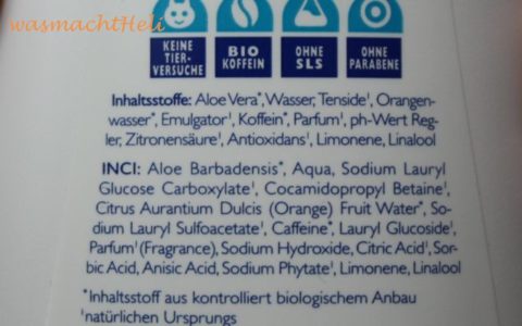 INCI Alva Koffein Aufbau Shampoo