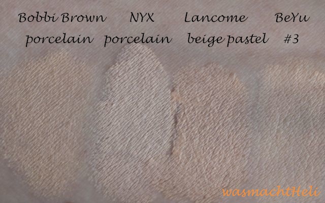 Swatch NYX HD Concealer Wand Bobbi Brown porcelain Lancome beige pastel BeYu Wake-up stick 3