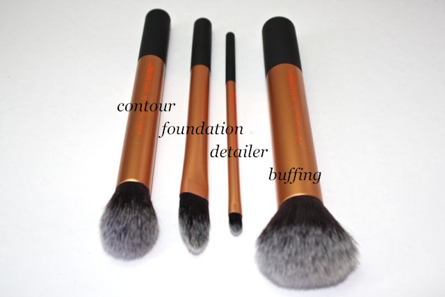Real Techniques Core Collection Brushes - contour, pointed foundation, detailer, buffing