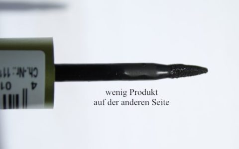 Foto der Filsspitze Alverde Eyeliner wenig Produkt