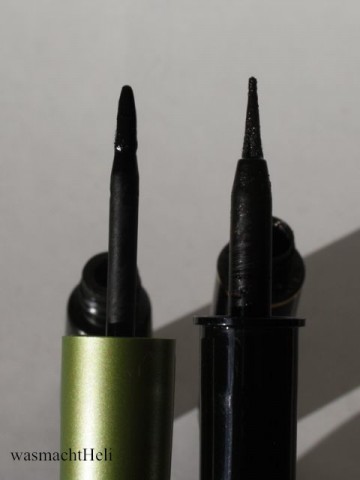 Fotovom  Alverde Applikator links und Lancome rechts