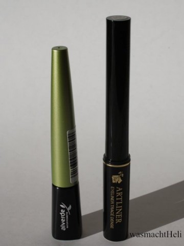 Foto vom Alverde liquid eyeliner und Lancome Artliner Vergleich