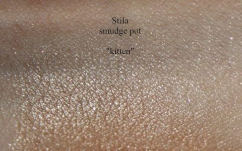 Swatch Stila Smudge Pot Gel Eyeliner kitten