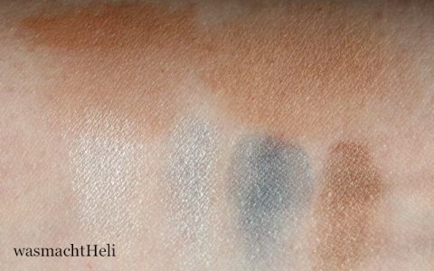 Swatches Alverde Ethno Reloaded blaue Lidschatten, Bronzer