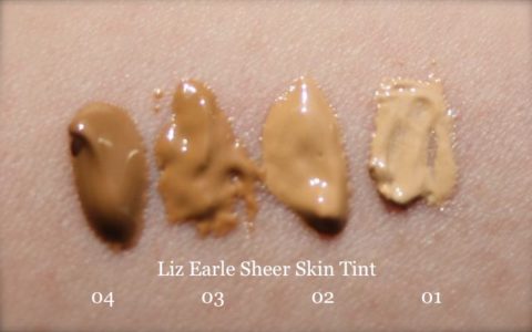 Swatches of Liz Earle Sheer Skin Tint