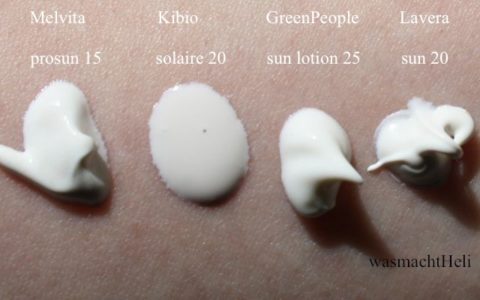 Swatches Melvita, Kibio, GreenPeople, Lavera