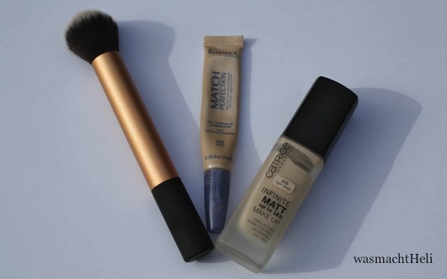 Foto meiner Teintprodukte, Real Techniques, Rimmel Concealer, Catrice Infinite Matte 010