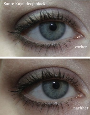 Augenmakeup mit Sante Kajal Eyeliner schwarz