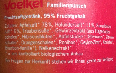 Inhaltsstoffe Voelkel Familienpunsch