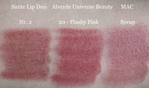 Alverde Universe Beauty Flashy Pink, Sante Lip Duo Nr. 2, MAC Syrup