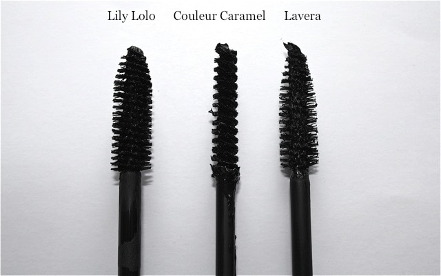 Lily Lolo Lash Alert Mascara vs. Couleur Caramel cils vs. Lavera Long Lash Mascara