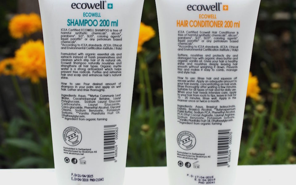 Inhaltsstoffe Ecowell Shampoo und Conditioner